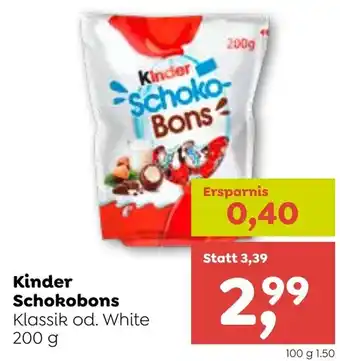 ADEG Kinder Schokobons Klassik od. White 200 g Angebot