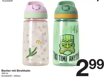 Zeeman Becher Mit Strohhalm 450ml Angebot