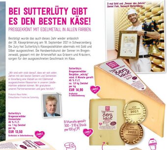 Sutterlüty Sutterlüty's Bregenzerwälder Bergkäse Angebot