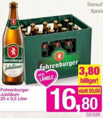 Sutterlüty Fohrenburger Jubiläum 20x0,5L Angebot