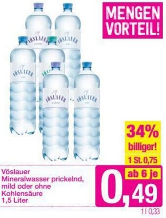 Sutterlüty Vöslauer Mineralwasser Prickelnd,Mild Oder Ohne Kohlensäure 1,5 Liter Angebot