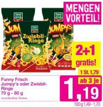 Sutterlüty Funny Frisch Jumpy's Oder Zwiebli-Ringe 70-80g Angebot