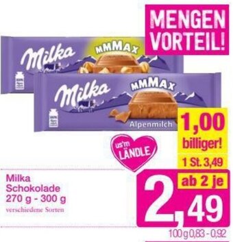 Sutterlüty Milka Schokolade 270-300g Angebot