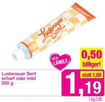 Sutterlüty Lustenauer Senf Scharf Oder Mild 200 g Angebot