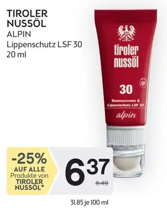 Bipa TIROLER NUSSÖL ALPIN 20ml Angebot