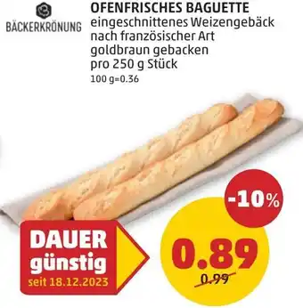 PENNY OFENFRISCHES BAGUETTE Angebot