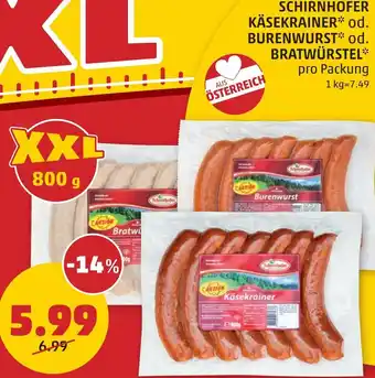 PENNY SCHIRNHOFER KÄSEKRAINER Angebot
