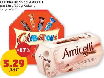 PENNY CELEBRATIONS od. AMICELLI pro 186 g/200 g Angebot