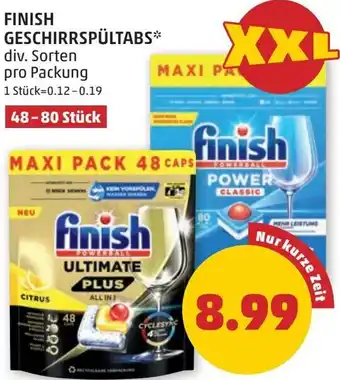 PENNY FINISH GESCHIRRSPÜLTABS Angebot