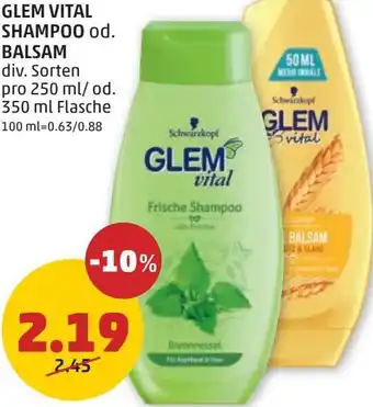 PENNY GLEM VITAL SHAMPOO od. BALSAM Angebot