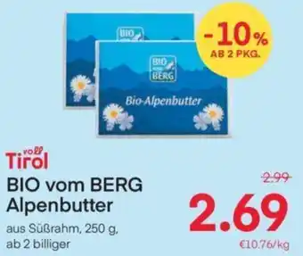 MPreis BIO vom BERG Alpenbutter Angebot