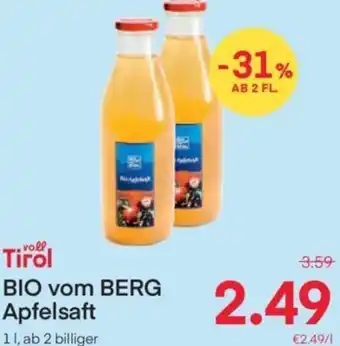 MPreis BIO vom BERG Apfelsaft Angebot