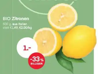 MPreis BIO Zitronen Angebot