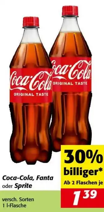 Nah&Frisch Coca-Cola, Fanta oder Sprite Angebot