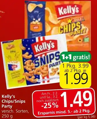 Strasser Markt Kelly's Chips/Snips Party Angebot