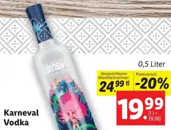 Lidl Karneval Vodka 0.5liter Angebot