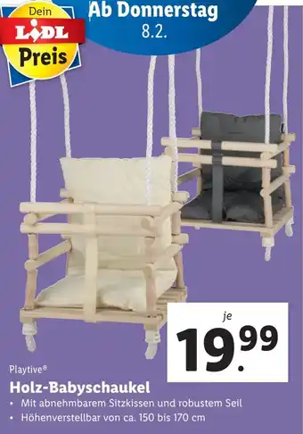 Lidl Holz-Babyschaukel Angebot