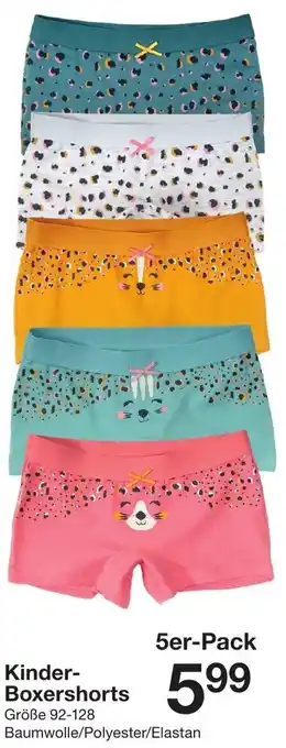 Zeeman Kinder-Boxershorts Größe 92-128 Angebot