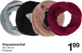 Zeeman Kapuzenschal 30 x 30 cm Angebot