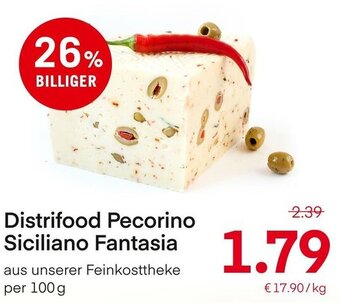 MPreis Distrifood Pecorino Siciliano Fantasia 100g Angebot