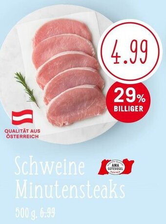 MPreis Schweine Minutensteaks 500 g Angebot