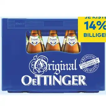 T&G Oettinger Original Export oder Helles T&G 0.50 Liter 1 Kiste Angebot