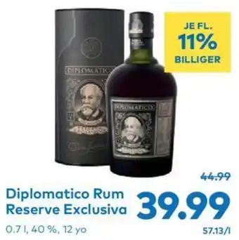 T&G Diplomatico Rum Reserva Exclusiva T&G 0.70 Liter 1 Flasche Angebot