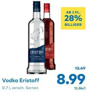 T&G Eristoff Vodka versch. Sorten T&G 0.70 Liter 1 Flasche Angebot