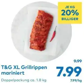 T&G T&G XL Grillrippen mariniert T&G 1 Kilogramm Angebot