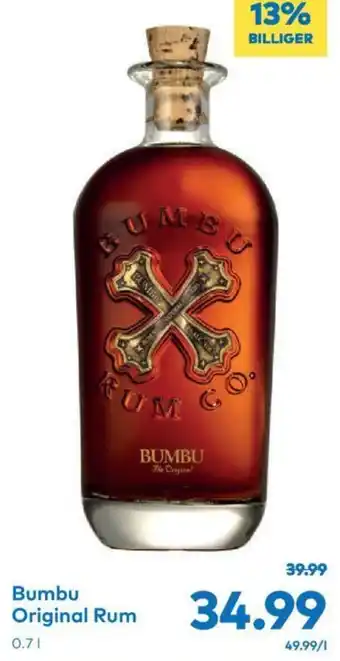 T&G Bumbu Original Rum T&G 0.70 Liter 1 Flasche Angebot