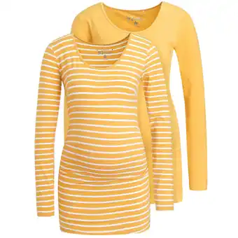 Ernsting's family 2 Damen Umstands-Langarmshirts im Basic-Style Angebot