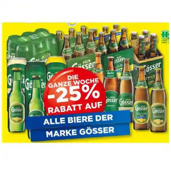 Unimarkt DIE GANZE WOCHE -25% RABATT AUF ALLE BIERE DER MARKE GÖSSER Unimarkt Angebot