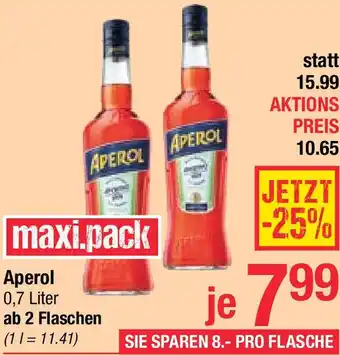 Maximarkt Aperol 0,7 Liter Angebot