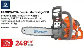 Lagerhaus HUSQVARNA Benzin-Motorsäge 130 Angebot