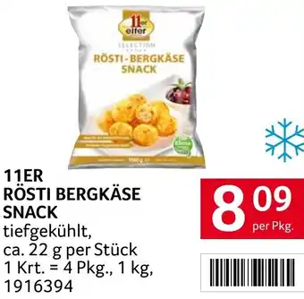Transgourmet 11ER RÖSTI BERGKÄSE SNACK 1kg Angebot