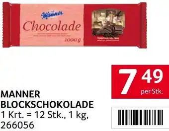 Transgourmet MANNER BLOCKSCHOKOLADE 1kg Angebot