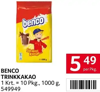 Transgourmet BENCO TRINKKAKAO 1000g Angebot