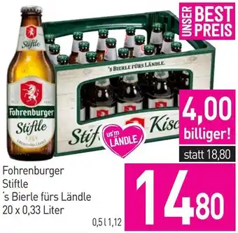 Sutterlüty Fohrenburger Stiftle 's Bierle fürs Ländle 20 x 0,33 Liter Angebot