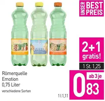 Sutterlüty Römerquelle Emotion 0,75 Liter Angebot