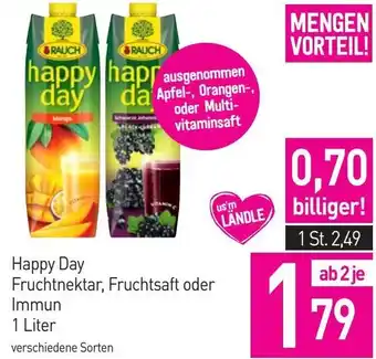 Sutterlüty Happy Day Fruchtnektar, Fruchtsaft oder Immun 1 Liter Angebot
