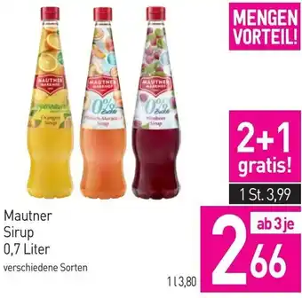 Sutterlüty Mautner Sirup 0.7L Angebot