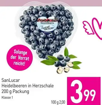 Sutterlüty San Lucar Heidelbeeren in Herzschale 200 g Angebot