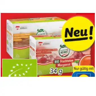Lidl Ein gutes Stück Heimat Bio Tee versch. Sorten Lidl 34 Gramm 1 Packung Angebot