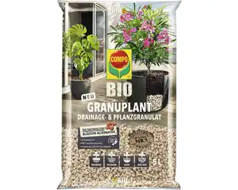 Hornbach BIO Granuplant Drainage- & Pflanzgranulat Compo 5 L 100% natürlicher Bimsstein nachhaltige Blähton Alternative Angebot