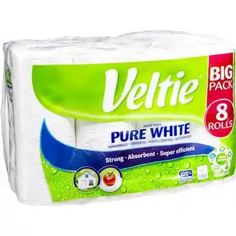 Metro Veltie Küchenrolle 2-lagig, Preisangabe ohne MwSt. (Preis inkl. MwSt. 4,19 €), METRO 8 Rollen 1 Packung Angebot
