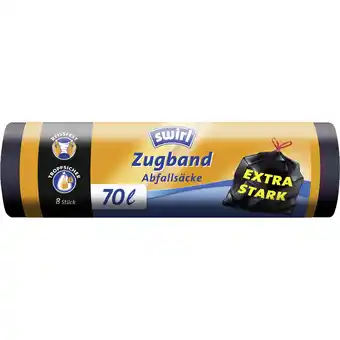 Metro Swirl Müllbeutel mit Zugband schwarz 70L, Preisangabe ohne MwSt. (Preis inkl. MwSt. 1,98 €), METRO 8 Stück 1 Rolle Angebot