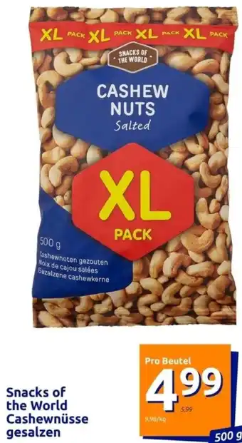 Action Snacks of the World Cashewnüsse gesalzen Angebot