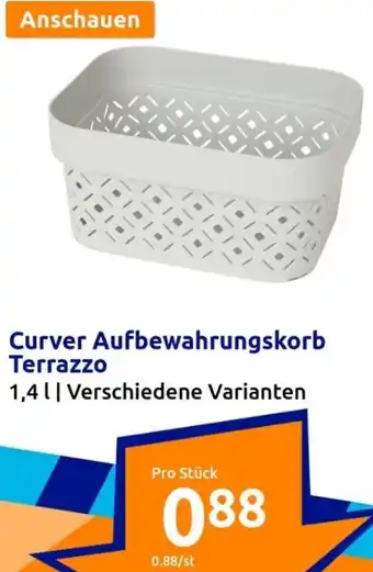 Action Curver Aufbewahrungskorb Terrazzo Angebot