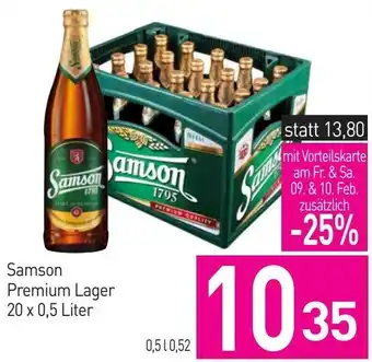 Sutterlüty Samson Premium Lager 20 x 0,5 Liter Angebot