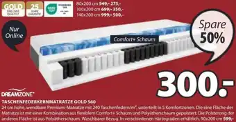 JYSK TASCHENFEDERKERNMATRATZE GOLD S60 Angebot